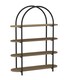 image 1 of 4 Tier Wooden Shelving Arched Unit Industrial Storage Bookcase Display Shelves | Multi | Oak