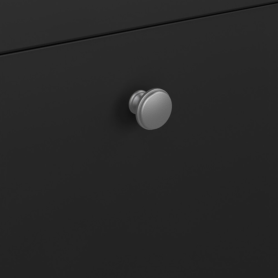 image 1 of Madrid Shoe Cabinet 4 Flip Down Doors in Matt Black