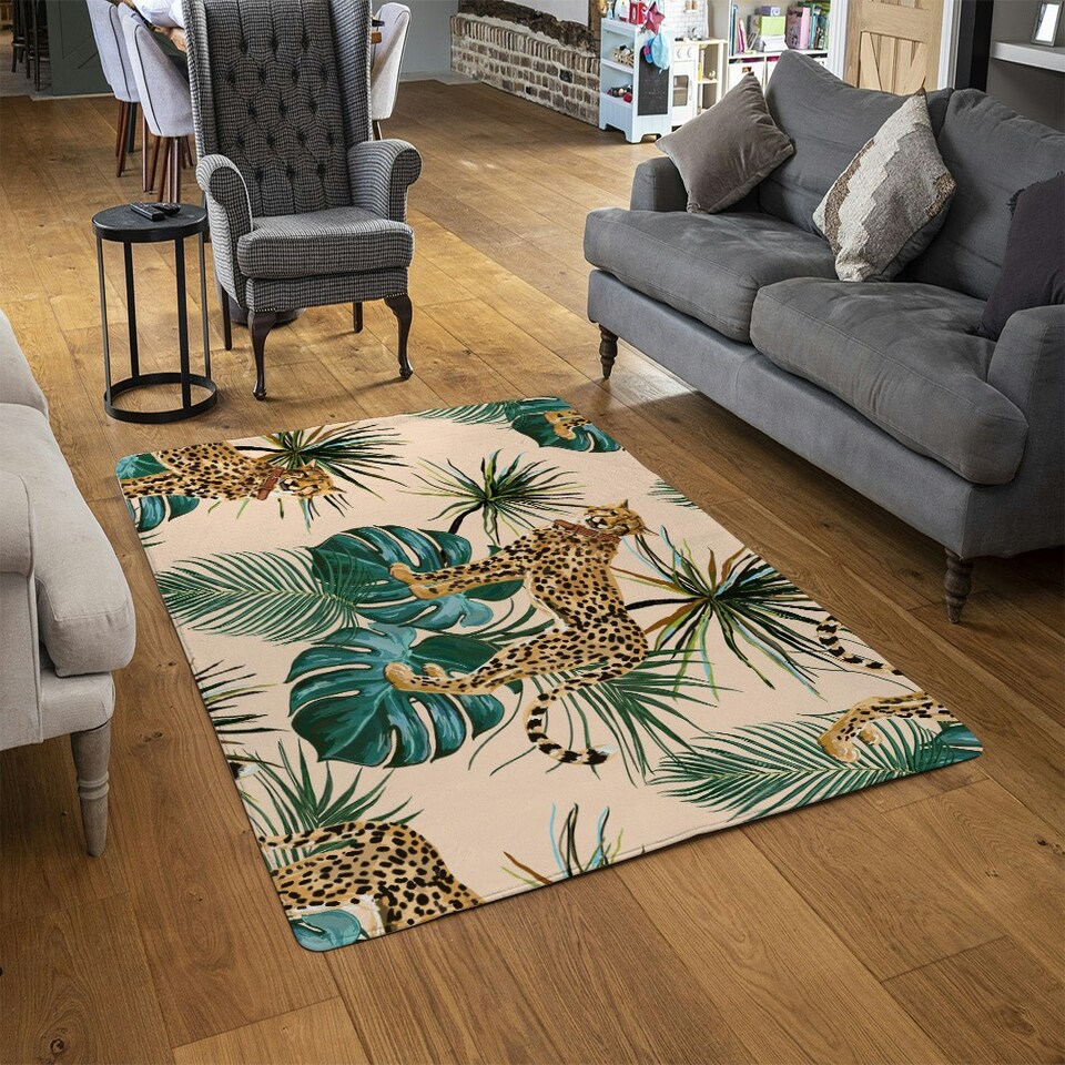 image 1 of Tropical Cheetah (Rug) Multi | Medium: 80x150cm