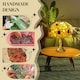 image 4 of HOMCOM Stained Glass Table Lamp, Handmade Antique Bedside Lamp