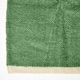 image 3 of Homescapes Dark Olive Cotton Plain Chenille Runner with Natural Trim - 66 x 200 cm | Green | Dark Olive