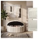 image 3 of Moon upholstered bench with ample storage space, weight capacity 150 kg | Cream | bouclé cream | One Size | 1