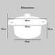 image 3 of Cooks Professional Cast Iron Casserole 20cm | 2.8L Capacity | Enamelled Inside and Out | Off White