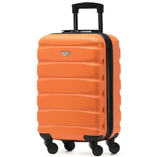 55x35x20cm Carry On Cabin Hard Shell Suitcase - 100+ Airlines Approved Including EasyJet (Paid), British Airways, Ryanair (Priority), TUI Orange | Orange/Black | Cabin Bag