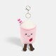 image 1 of OHS Character Novelty Bag Charm Keyring Soft Fleece Keychain | Pink | Molly the Milkshake | One Size