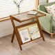 image 2 of Living and Home Foldable Small Bamboo End Table 55 W x 35 D x 56 Hcm