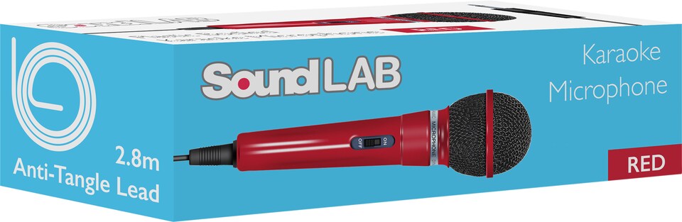 image 1 of Red Plastic Microphone 3.5mm