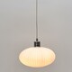 image 2 of Baton - White Ribbed Glass Easy Fit Pendant Shade | White | Medium | 1