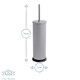 image 5 of Harbour Housewares Mismatched Toilet Brush & Bin Set - Matt Grey
