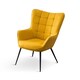 image 1 of Vera Fabric Occasional Living Room Modern Accent Chair (Yellow)