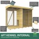 image 3 of 8ft X 6ft Dog Kennel and Run Full Height - Wood - L178 x W243 x H201 cm