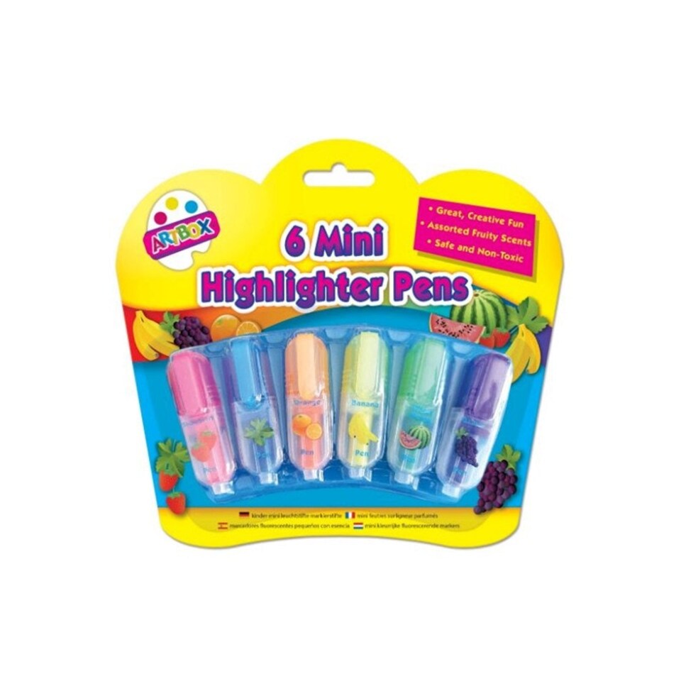 image 1 of Just Stationery Scented Mini Highlighter (Pack of 6)