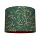 image 1 of Modern Forest Green Cotton Fabric 10 Shade with Copper Foil Floral Decoration | Green | 10"