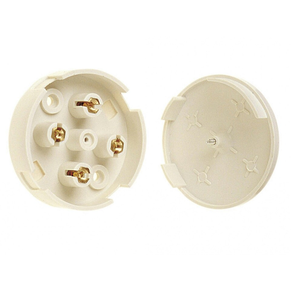 Dencon Junction Box - Multi Colour - 4 Terminal, 20A, White