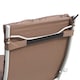 image 9 of Outsunny Sun Lounger Steel Frame Outdoor Folding Chaise Texteline Lounge Chair Recliner with Headrest & 7 Levels Adjustable Backrest, Brown