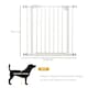image 4 of PawHut 74-80cm Adjustable Metal Pet Gate Safety Barrier w/ Auto-Close Door White