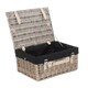 image 8 of 41cm Antique Wash Wicker Picnic Basket with Lining Grey | Grey | One Size