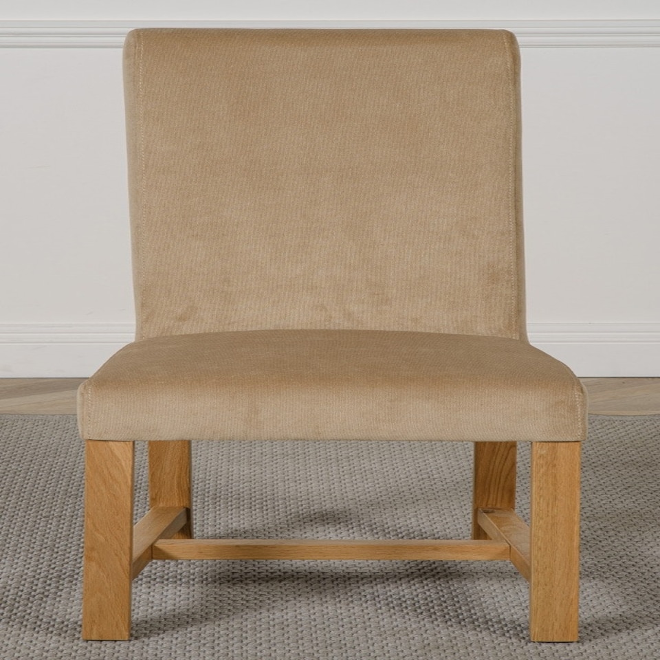 image 1 of Oregon Round Oak Dining Table with Washington Fabric Chairs Brown