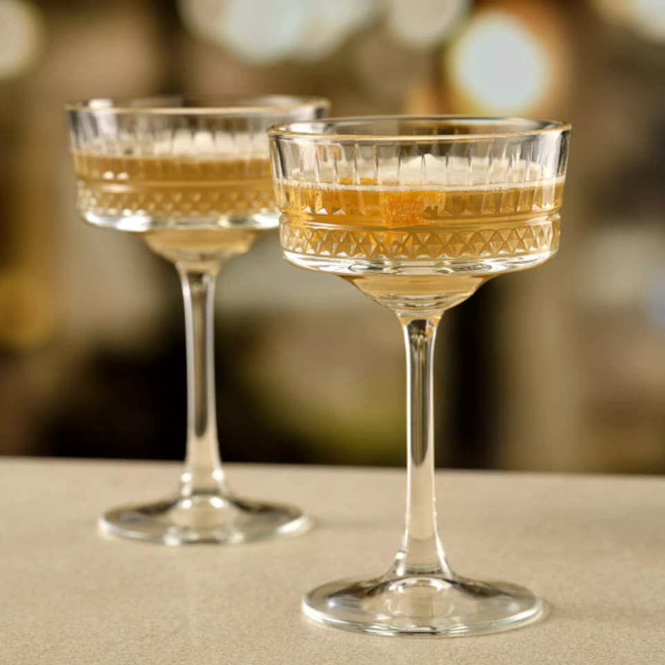 image 1 of Queensway Home & Dining Champagne Coupe Glasses 260ml 4 or 8 Pack | Clear | 4 Glasses