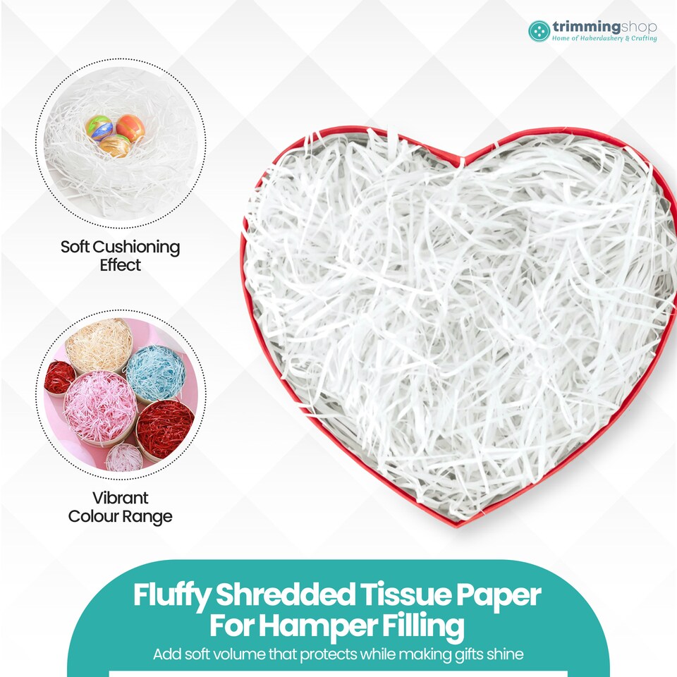 image 1 of Shredded Tissue Paper, Decorative Gift Packaging Hamper Filler - 100G