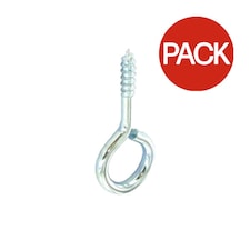 Securit Zinc Plated Screw Eyes (Pack of 10) - Silver - One Size