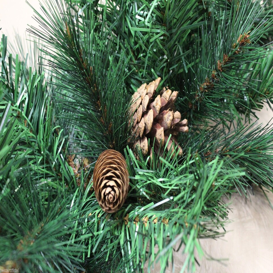 image 1 of Best Artificial 9ft Colorado Pine Christmas Garland with Pine Cones