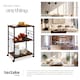 image 7 of Drinks Trolley Rugby - 3 shelves, 4 castors with parking brake | Brown | Industrial wood dark, rustic | 65,50 x 45,50 x 88,50 cm | 1