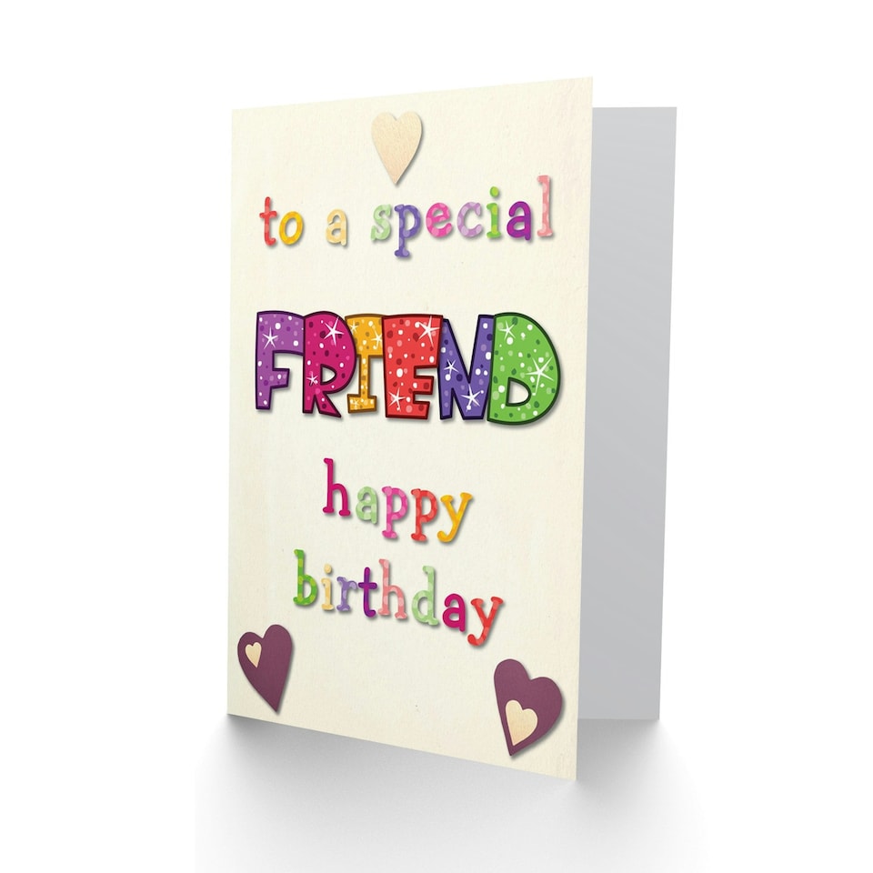 image 1 of Colourful Collage Special Friend Birthday Card