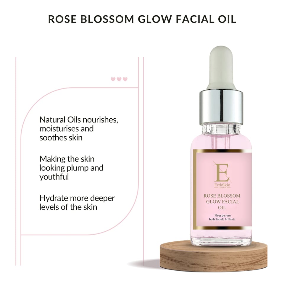 image 1 of Erth Skin London Rose Blossom Glow Facial Oil 30ml