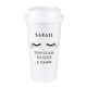 image 1 of Personalised Eyelashes Insulated Reusable Travel Cup White