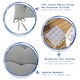 image 2 of Harbour Housewares Square Garden Chair Seat Cushions - Grey - Pack of 2 Grey