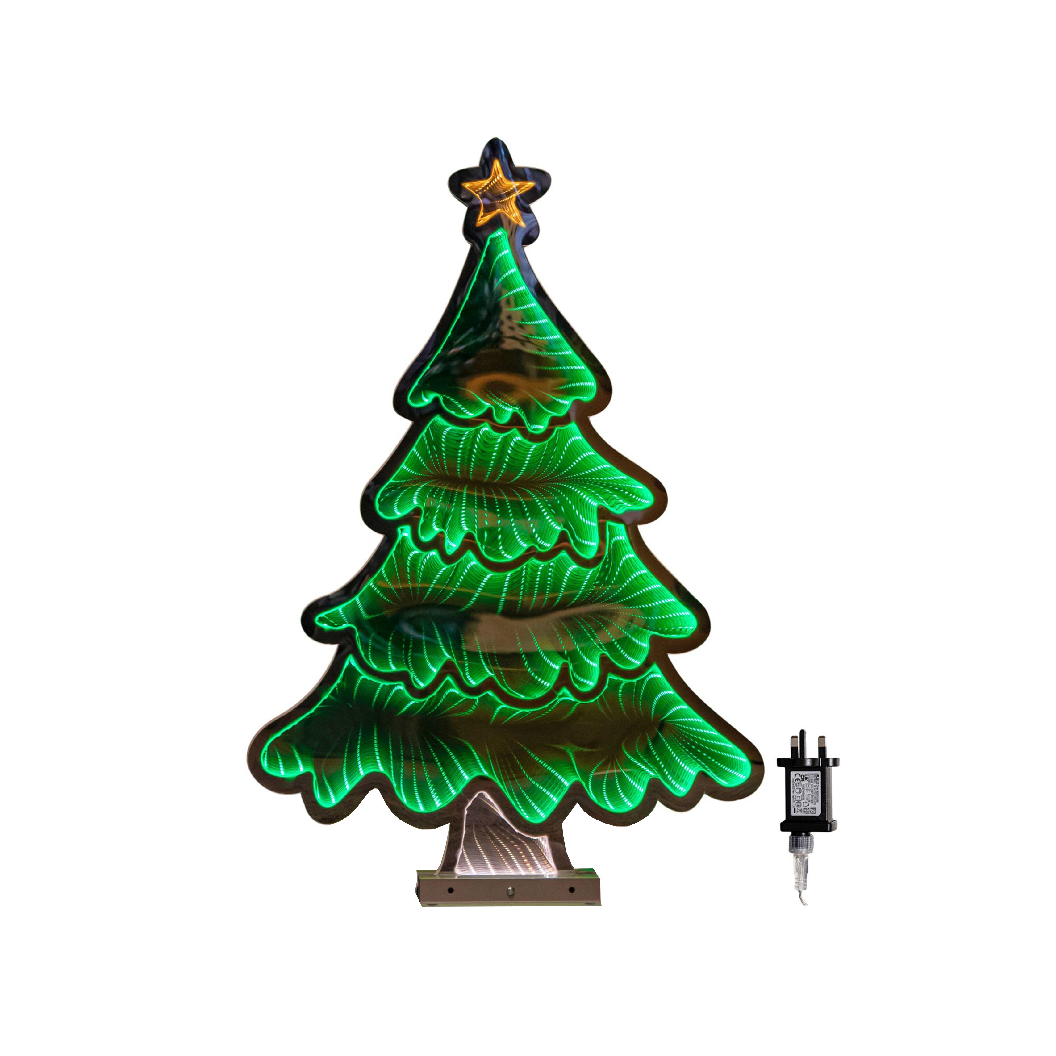 Spilla Natalizia A Forma Di Albero Di Natale In Metallo Placcato Argento, Con Strass Rossi, Verdi E Bianchi, Lunghezza 6 Cm - 4