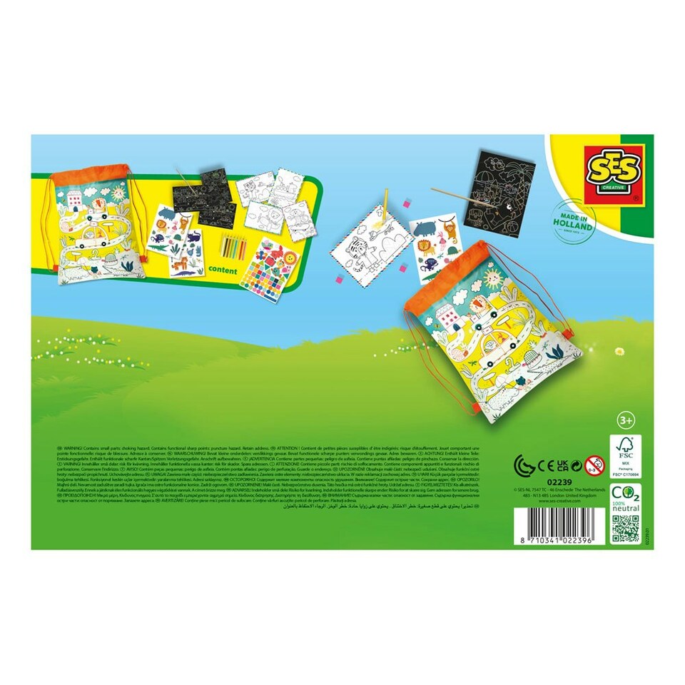 image 1 of SES CREATIVE Activity Travel Bag Colouring Set