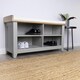 image 3 of Charnwood Hallway Bench with Open Shoe Tidy Free Standing Grey 20kg