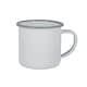 image 4 of Argon Tableware White Enamel Espresso Cups - 130ml - Grey - Pack of 6 | Grey | Grey