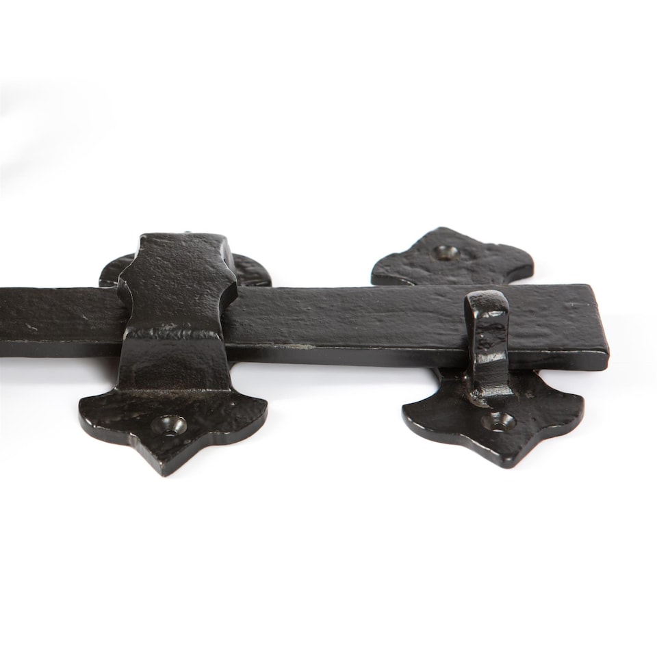 image 1 of Hammer & Tongs Rose Ring Gate Latch - W285mm - Black