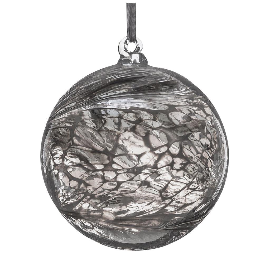 Sienna Glass 15cm Friendship Ball Pastel Silver