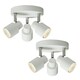 image 1 of Set of 2 Irwin - White 3 Light IP44 Bathroom Round Spotlight Plates | White | 2