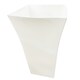 image 2 of 2 x White Tall Large Plastic Contemporary Garden Patio Milano Planter With a Shiny Gloss Finish White