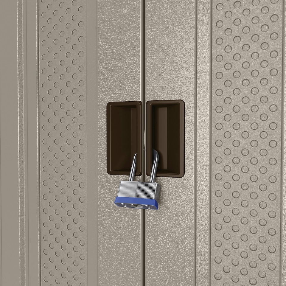 image 1 of Suncast Haven Wall Storage Cabinet Grey