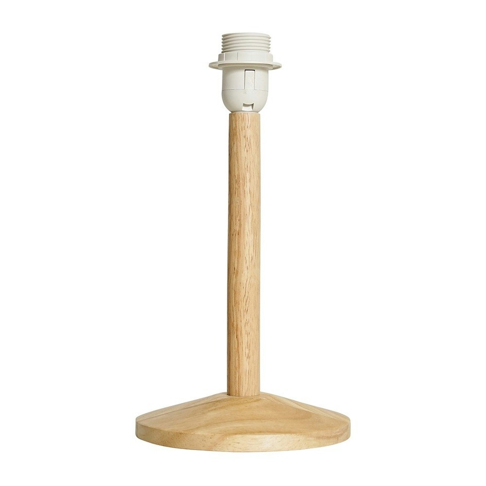 image 1 of ValueLights Single Stem Natural Light Wood Table Lamp Base