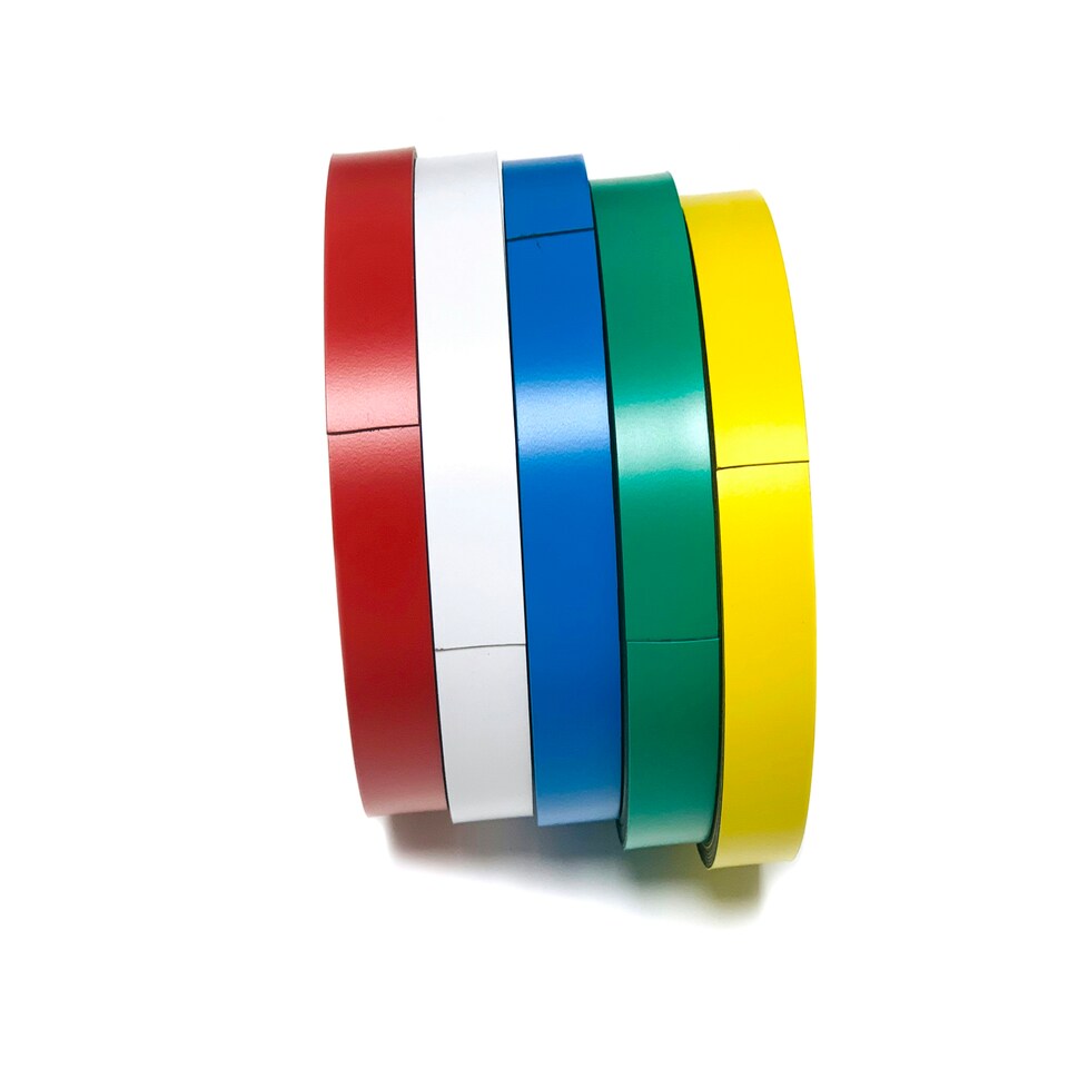 image 1 of 10m Green Magnetic Strip Roll with Dry Wipe Clean Finish