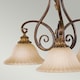 image 4 of Sonoma Valley Multi Arm Chandelier 3 Light Aged Tortoise Shell Finish, E27