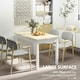 image 4 of HOMCOM Dining Table for 4 to 6 Kitchen Table with Thick Legs Oak Wood Grain