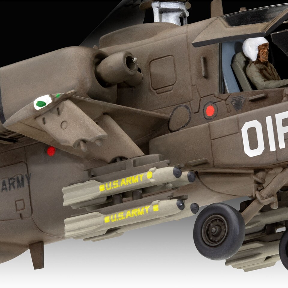 image 1 of Revell AH-64A Apache Helicopter Model Kit Scale 1-72