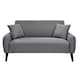 image 2 of Grey Linen Fabric Sofa Set With 2-Seater and 3-Seater Sofa