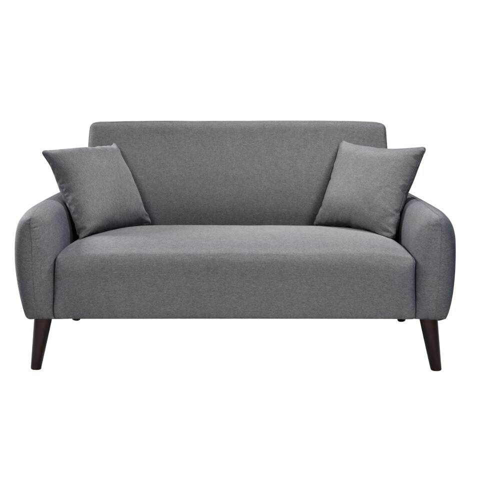image 1 of Grey Linen Fabric Sofa Set With 2-Seater and 3-Seater Sofa