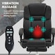 image 8 of Vinsetto Massage Office Chair, PU Leather High Back Recliner, Black