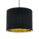 image 2 of Set of 2 Sundance - Black Velvet Pleated 25cm Lamp Shades with Gold Inner | Black | Gold | Medium | 2