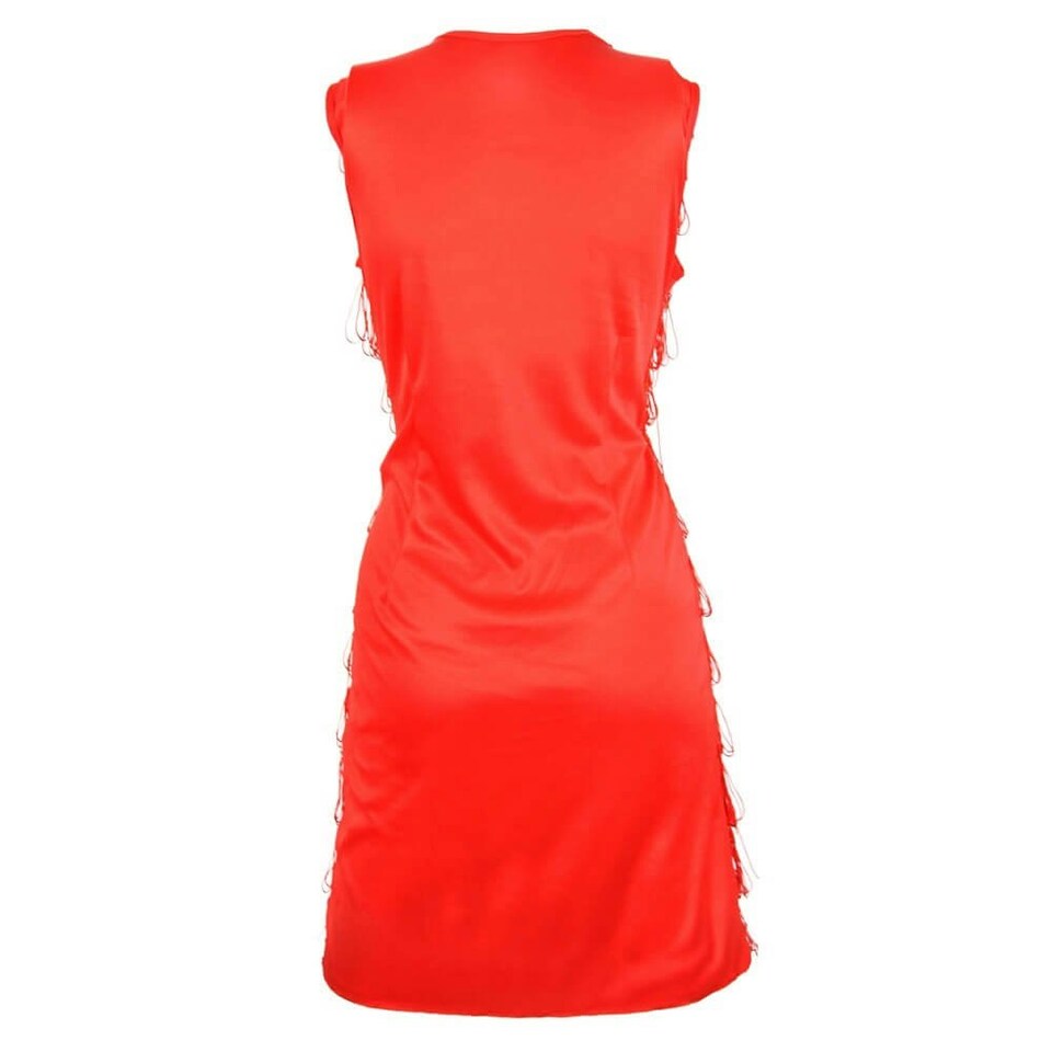 image 1 of Ladies Red Flapper Dress Red | L